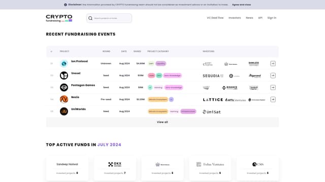 CRYPTO fundraising